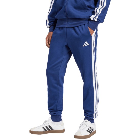 Pantaloni sport adidas Essentials 3-Stripes din fleece pentru bărbați, albaștri, JD1859 - Adidas